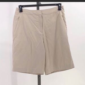 Tail womens golf shorts tan zip pockets size 10